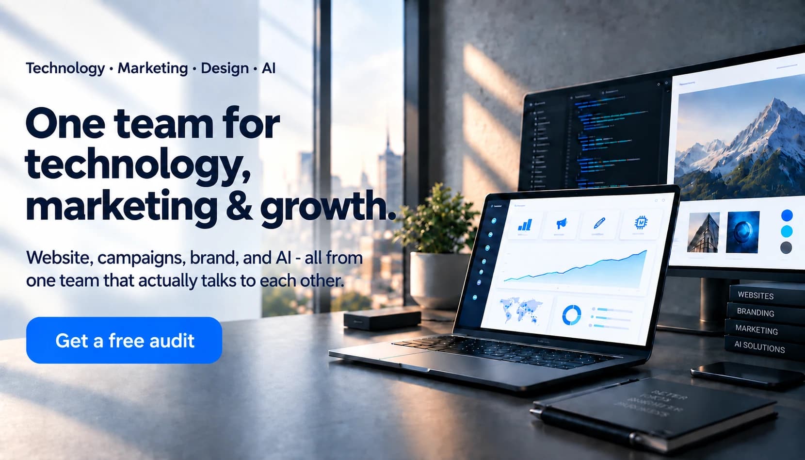 Digital product strategy workspace with analytics and launch planning